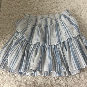Loveshackfancy stripped ruffle skirt
